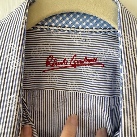 Robert Graham Men’s Long Sleeve Button Down Shirt Size 41/16 - Picture 5 of 9